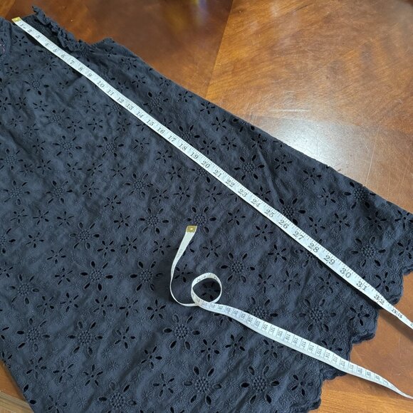 Kate Spade Black Daisy Eyelet Shift Dress Sleeveless Short Sz 8 Women’s - Picture 12 of 16